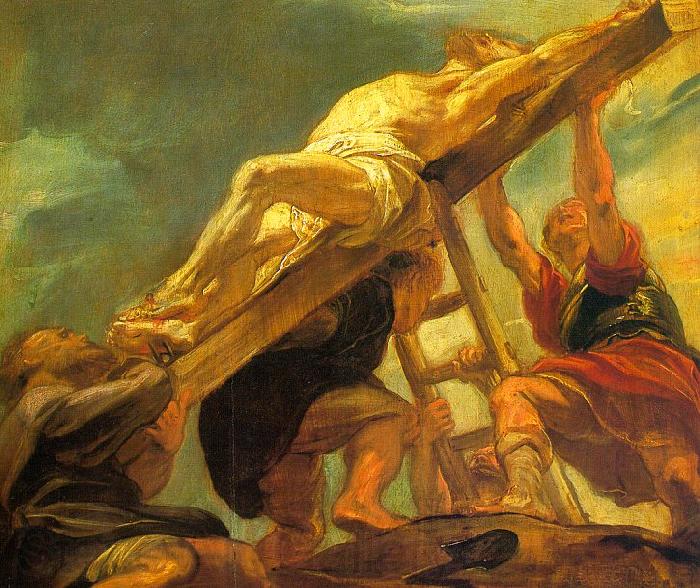 Peter Paul Rubens The Raising of the Cross Norge oil painting art